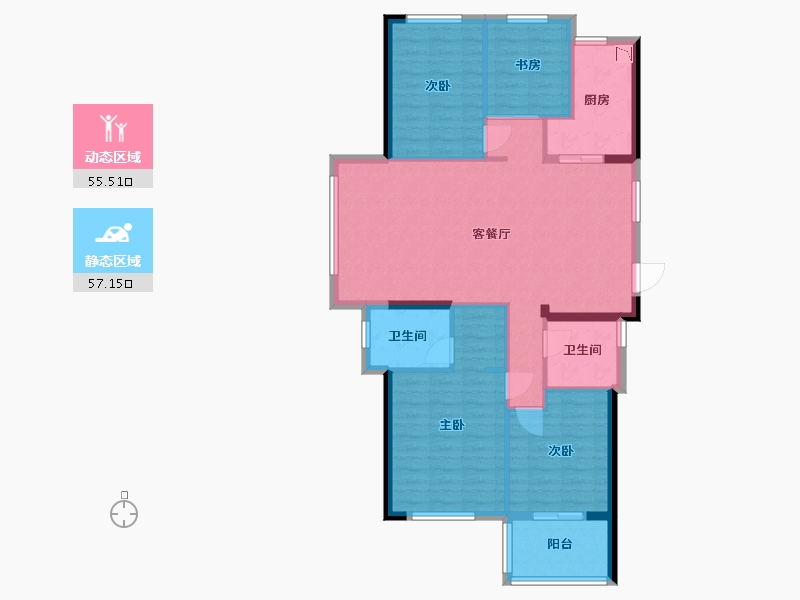 福建省-福州市-中庚香匯融江-102.00-户型库-动静分区