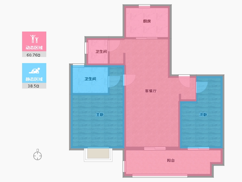 江苏省-南通市-红星天铂-89.00-户型库-动静分区