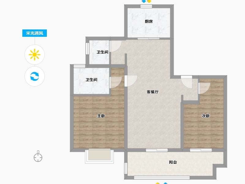 江苏省-南通市-红星天铂-89.00-户型库-采光通风