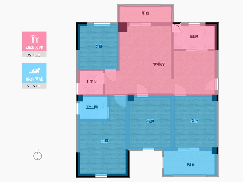 福建省-宁德市-屏南弘祥天悦-82.00-户型库-动静分区