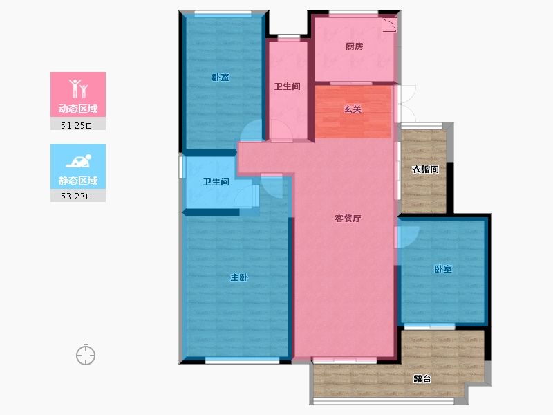 江苏省-宿迁市-世纪紫薇苑-110.00-户型库-动静分区