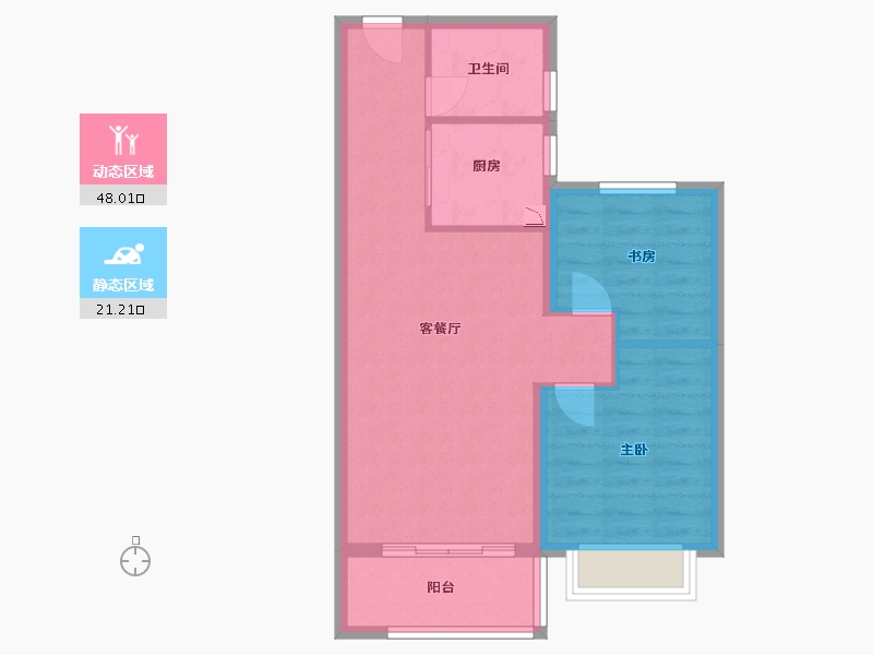 江苏省-泰州市-金通芙蓉园-62.00-户型库-动静分区