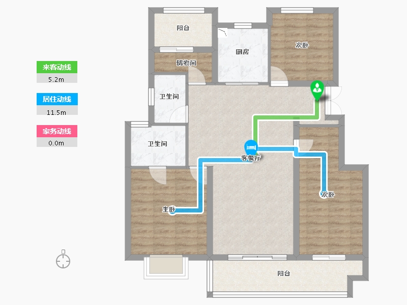 江苏省-泰州市-金通芙蓉园-100.01-户型库-动静线