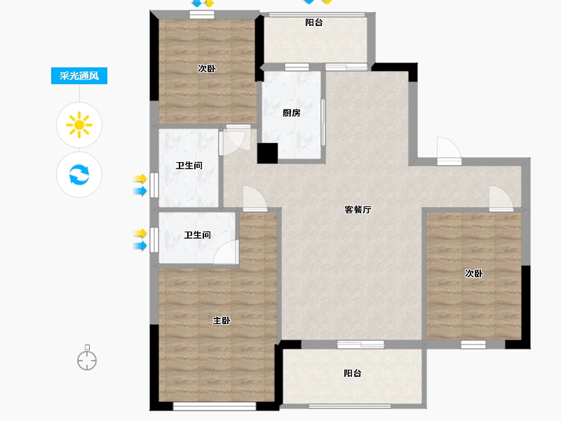 福建省-宁德市-中融·檀府-95.00-户型库-采光通风