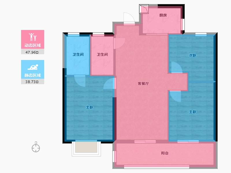 福建省-宁德市-世茂·璀璨悦宸-78.00-户型库-动静分区