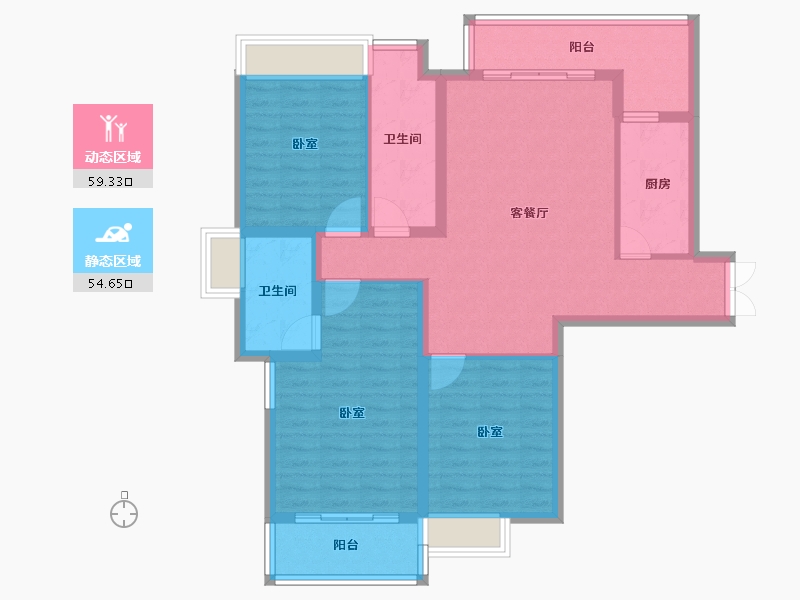 安徽省-合肥市-中街水晶城-102.00-户型库-动静分区