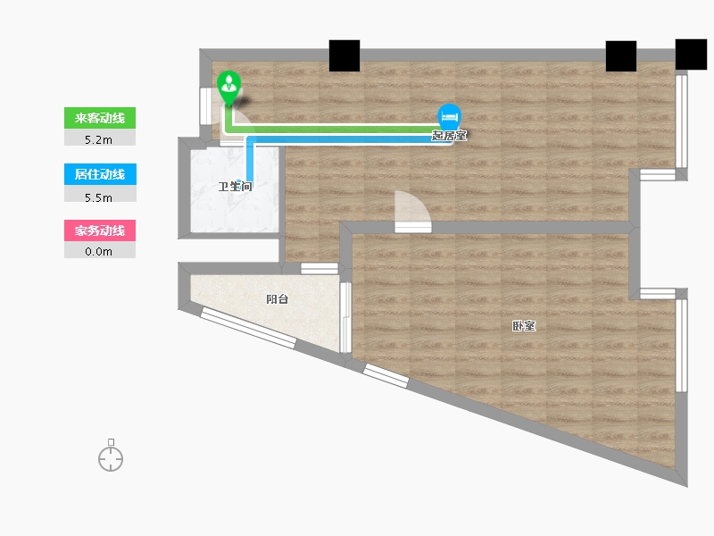 浙江省-杭州市-临平新时代-64.27-户型库-动静线