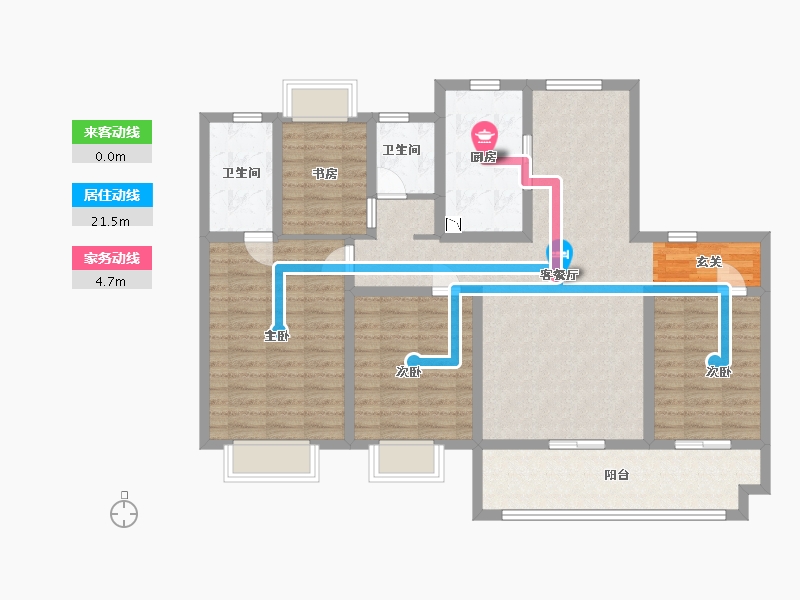 江苏省-淮安市-保利堂悦-112.00-户型库-动静线