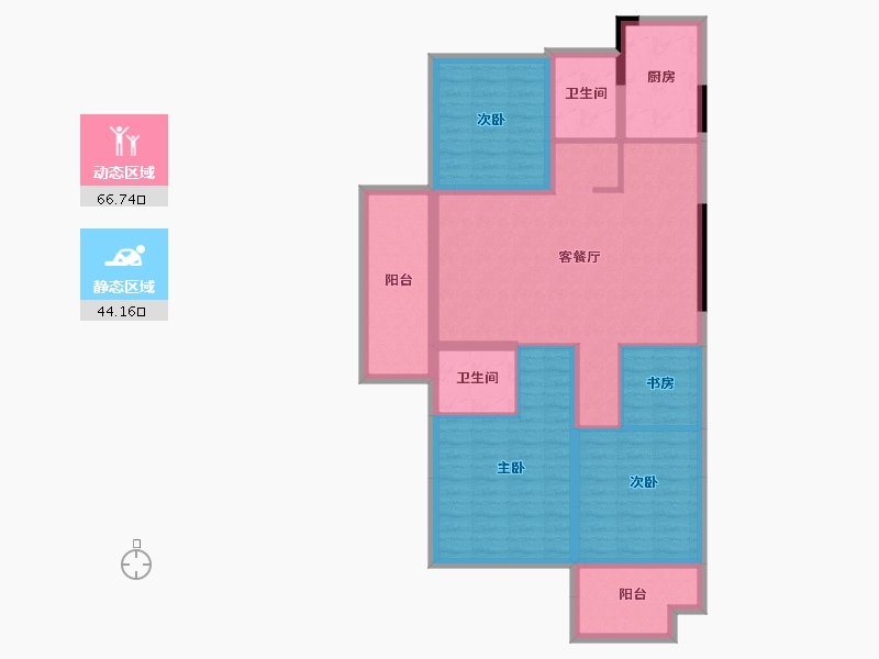 江苏省-淮安市-绿地春晓-104.80-户型库-动静分区