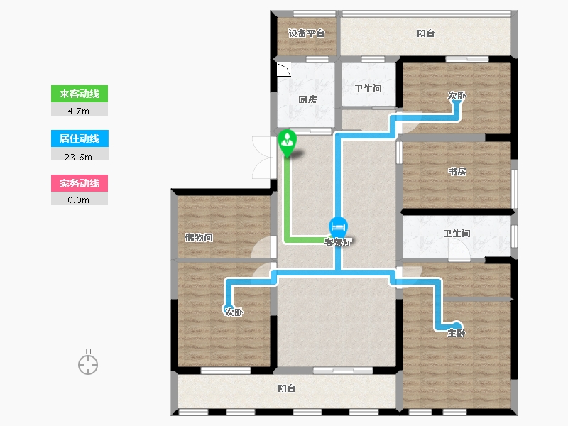 江苏省-淮安市-悦达君悦府-144.87-户型库-动静线