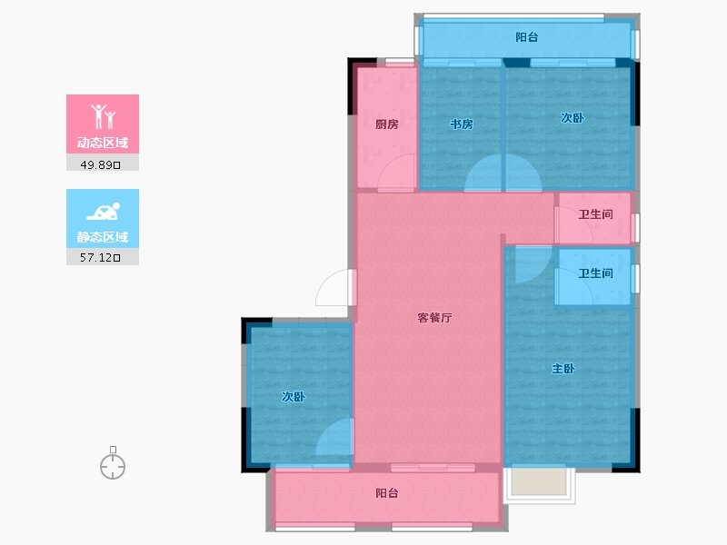 福建省-漳州市-兰水翡翠湾-98.00-户型库-动静分区