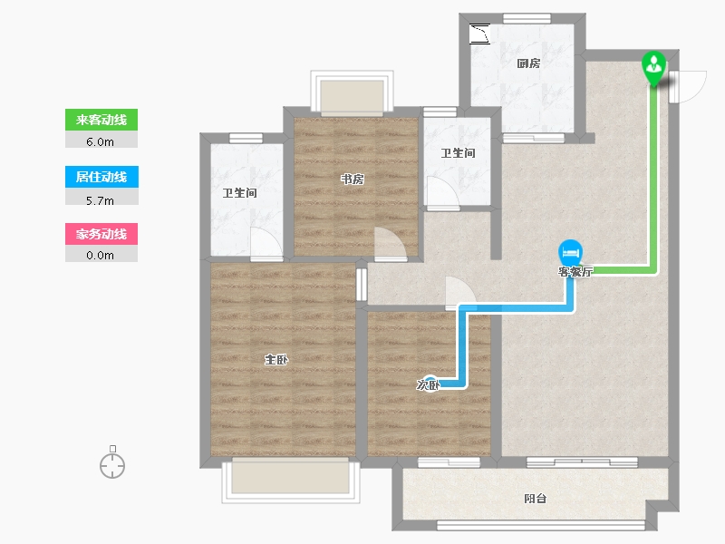 江苏省-淮安市-珺悦-94.40-户型库-动静线