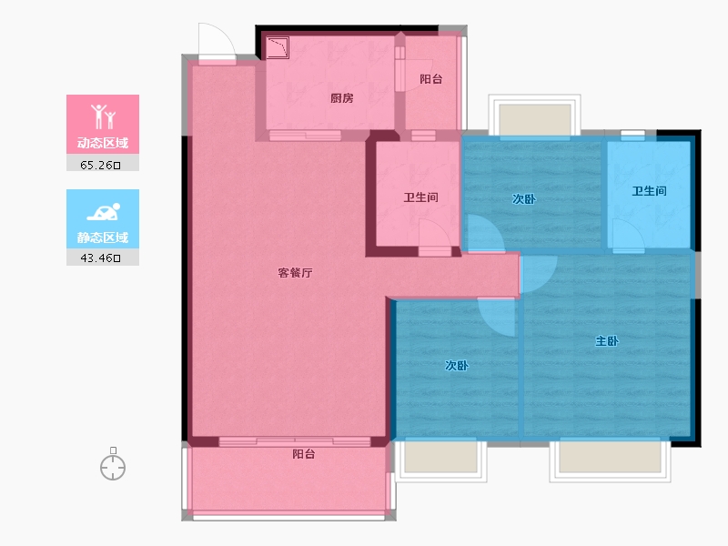 福建省-南平市-恒大名都-98.00-户型库-动静分区