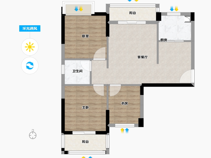 福建省-三明市-西江悦-73.87-户型库-采光通风