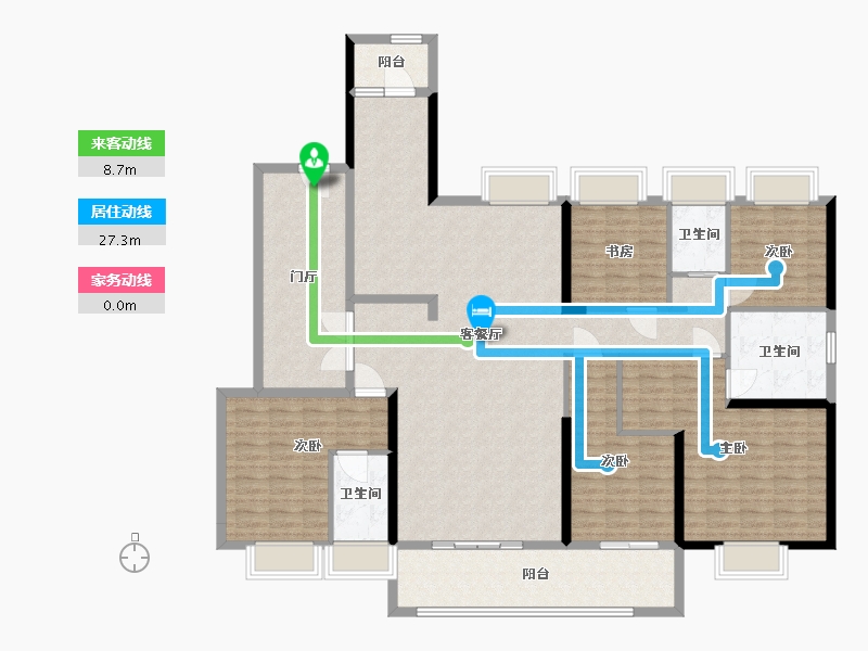 江苏省-南通市-碧桂园颐和樾园-172.01-户型库-动静线