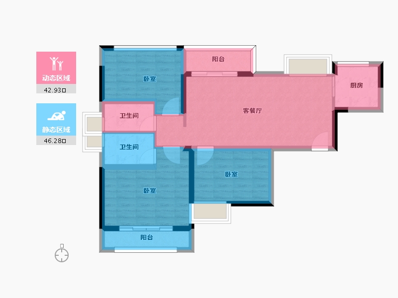 福建省-福州市-中铁城江督府二期江上-79.00-户型库-动静分区