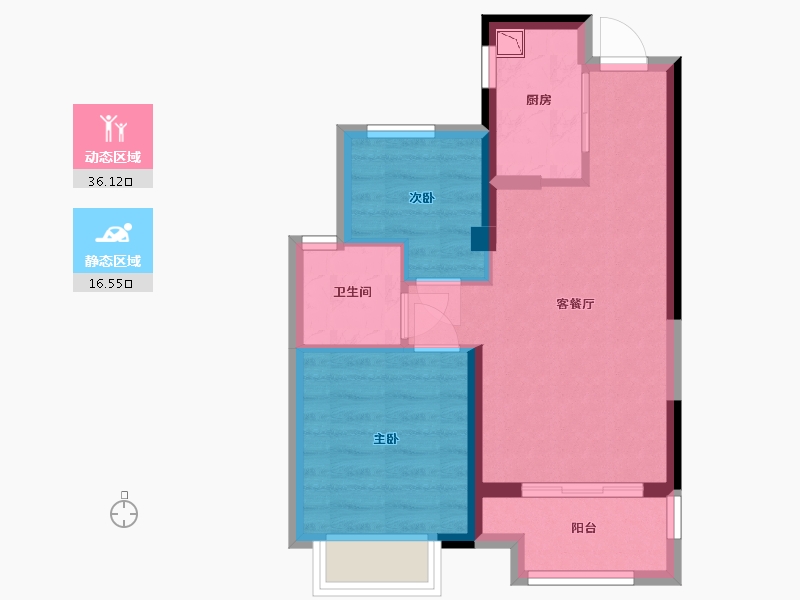 福建省-福州市-阳光城•丽景湾-46.19-户型库-动静分区