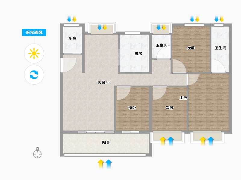 福建省-漳州市-建发央誉-139.00-户型库-采光通风