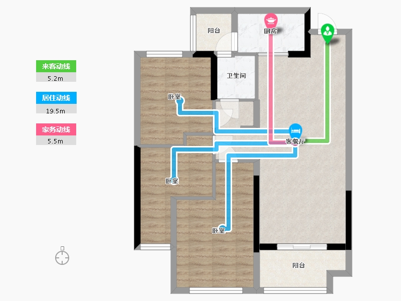 浙江省-杭州市-文居学府-81.34-户型库-动静线