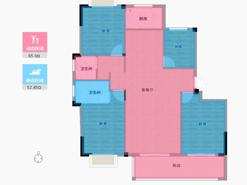 福建省-龙岩市-万星悦府-107.79-户型库-动静分区