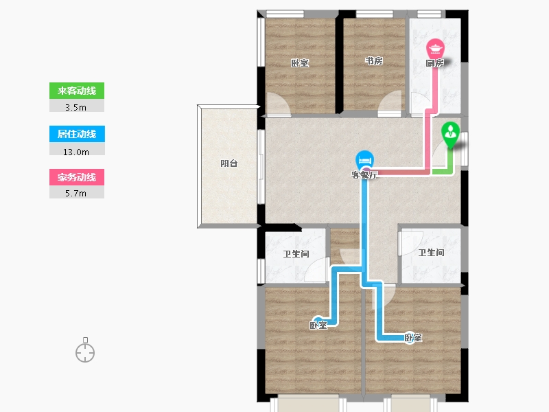 福建省-福州市-福州熙悦府-84.00-户型库-动静线