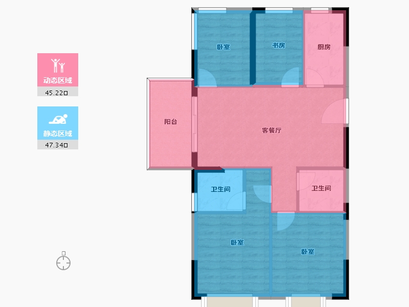 福建省-福州市-福州熙悦府-84.00-户型库-动静分区