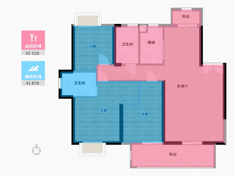 福建省-宁德市-懋富·金滩观海-94.00-户型库-动静分区