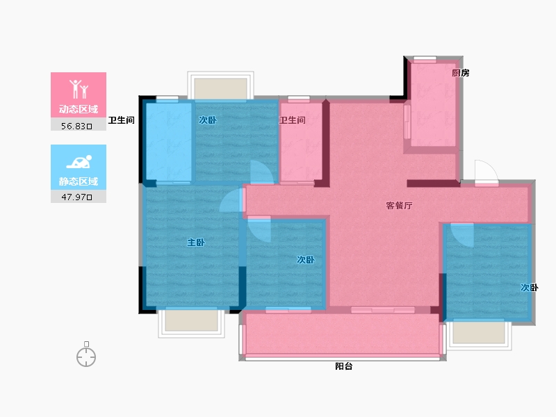 江西省-南昌市-煌盛熙岸大观-93.00-户型库-动静分区