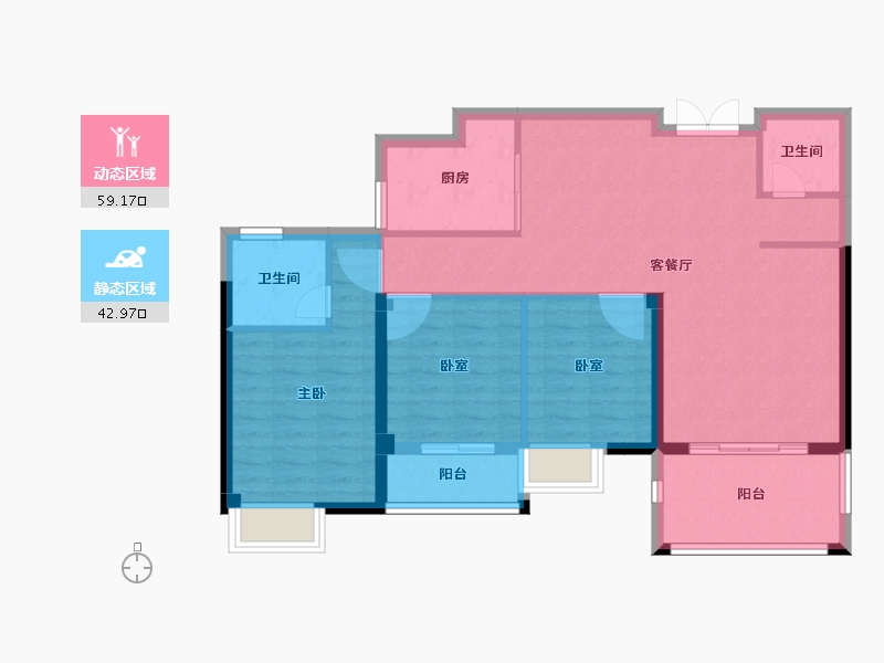 福建省-莆田市-国湄领秀三期-91.97-户型库-动静分区