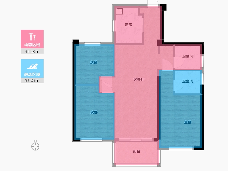 福建省-福州市-中庚香匯融江-71.05-户型库-动静分区