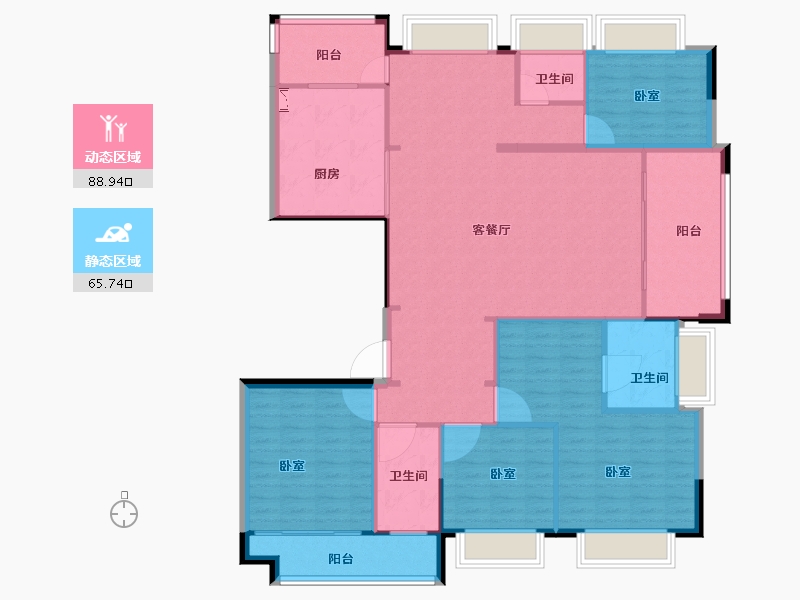 浙江省-丽水市-温溪首府-142.00-户型库-动静分区