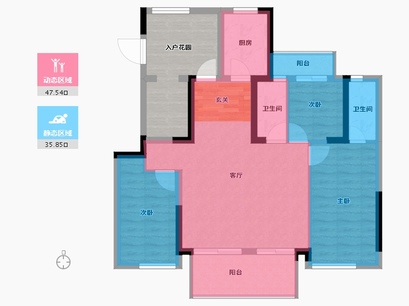 福建省-福州市-滨海首府-86.06-户型库-动静分区