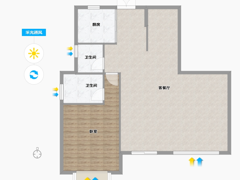 福建省-福州市-正祥·贵里-111.00-户型库-采光通风