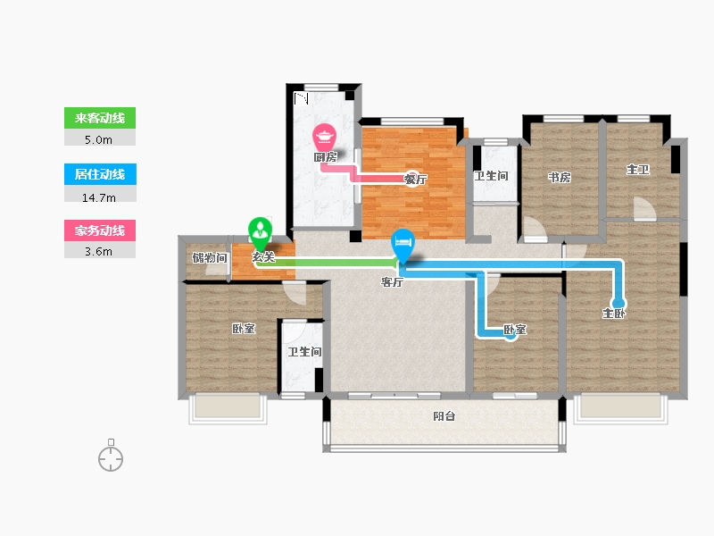 江苏省-盐城市-碧桂园世纪云谷-144.00-户型库-动静线