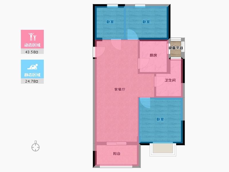 浙江省-嘉兴市-润泽华庭-62.03-户型库-动静分区