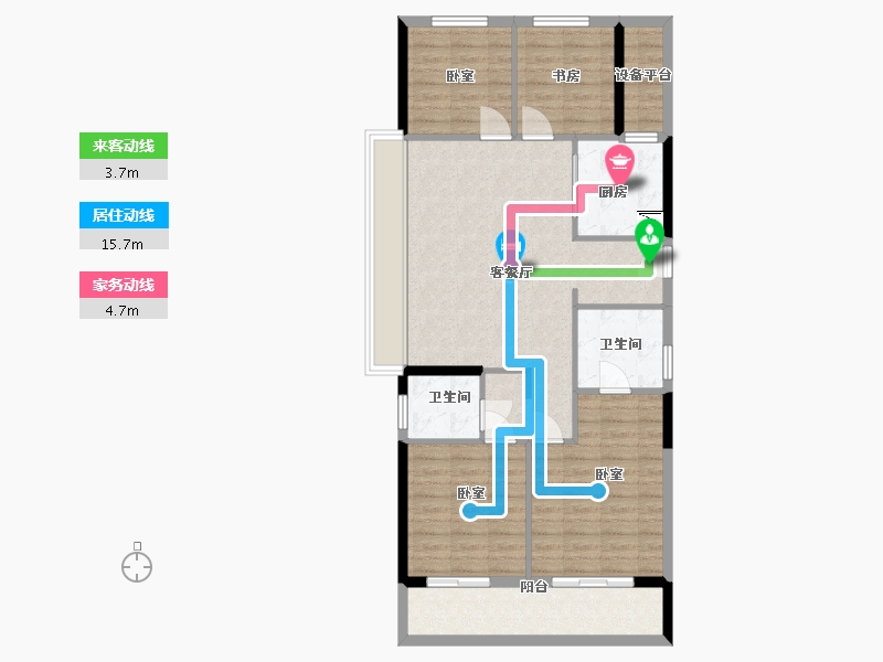 浙江省-杭州市-德信银城观湖之宸-94.35-户型库-动静线