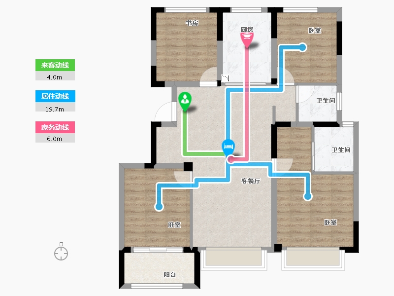 浙江省-宁波市-江山万里五期NEW YORKER-102.00-户型库-动静线