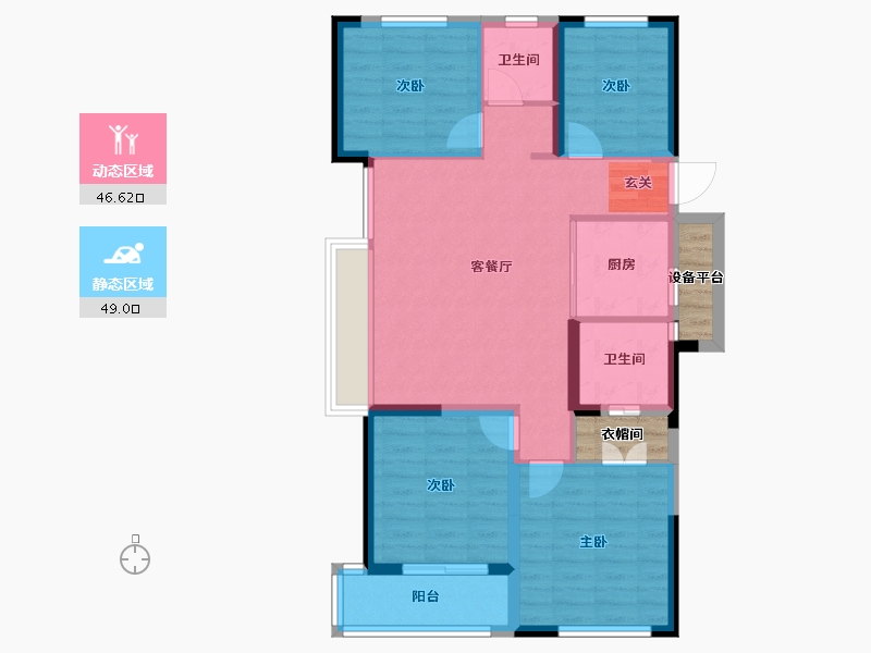 浙江省-台州市-和润中心-90.09-户型库-动静分区