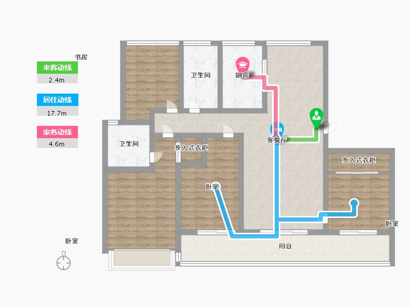 浙江省-宁波市-绿城金地·巧园-114.25-户型库-动静线