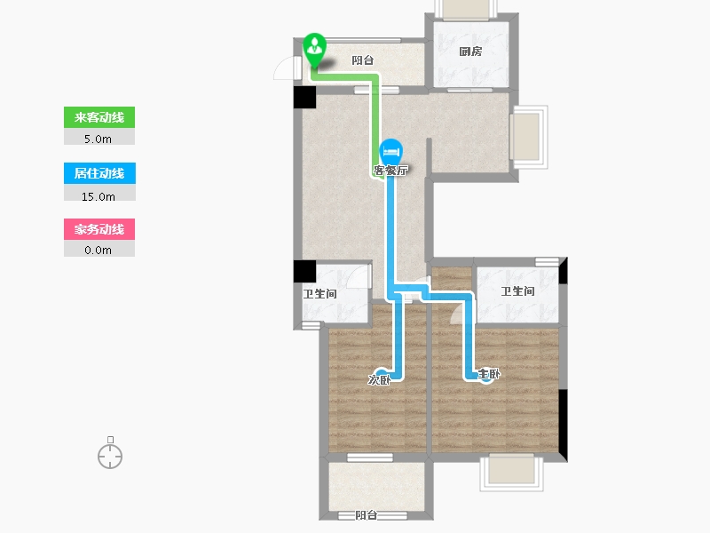 福建省-宁德市-屏南花亭小区-70.61-户型库-动静线