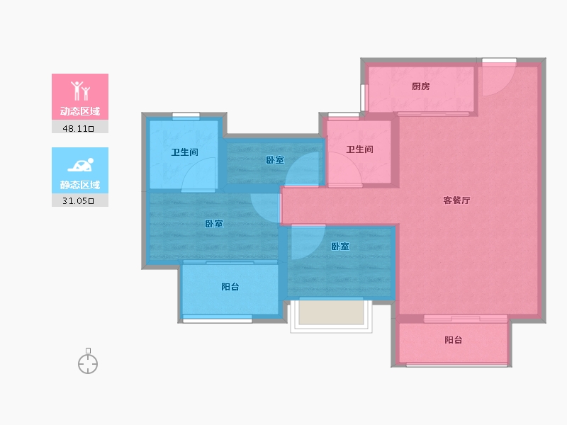 福建省-福州市-中海锦江城-71.01-户型库-动静分区