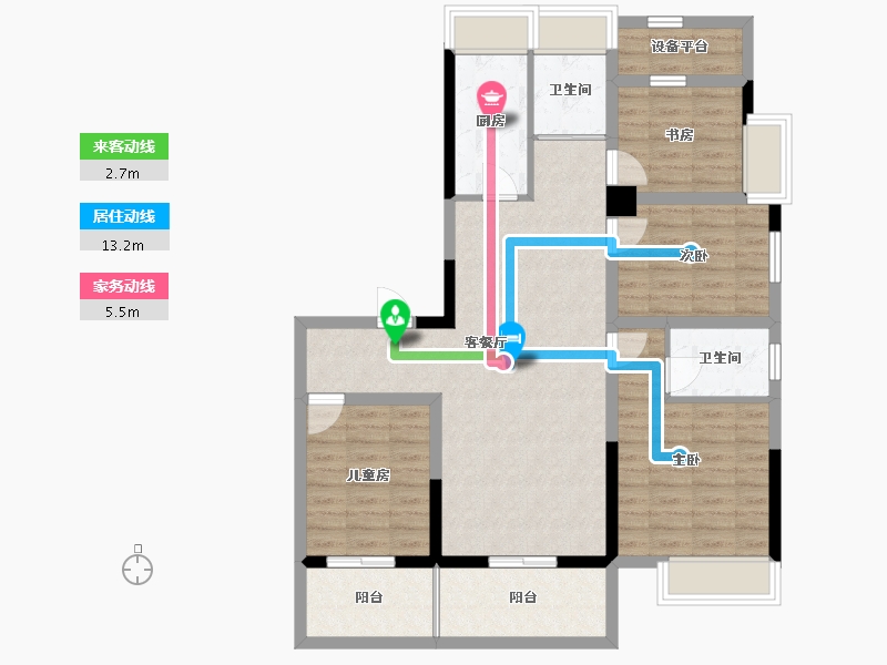 安徽省-池州市-前城 · 江盼-98.22-户型库-动静线