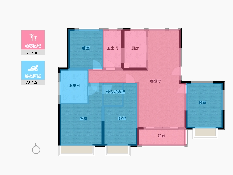 浙江省-宁波市-印东方-117.00-户型库-动静分区