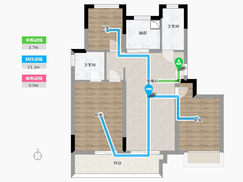 浙江省-杭州市-融创森与海之城-80.04-户型库-动静线