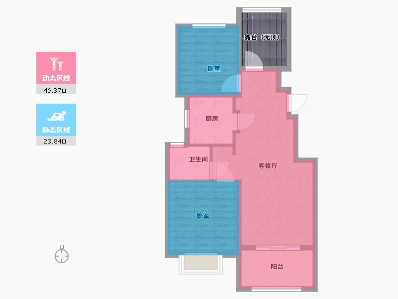 江苏省-苏州市-新城红树湾-72.00-户型库-动静分区