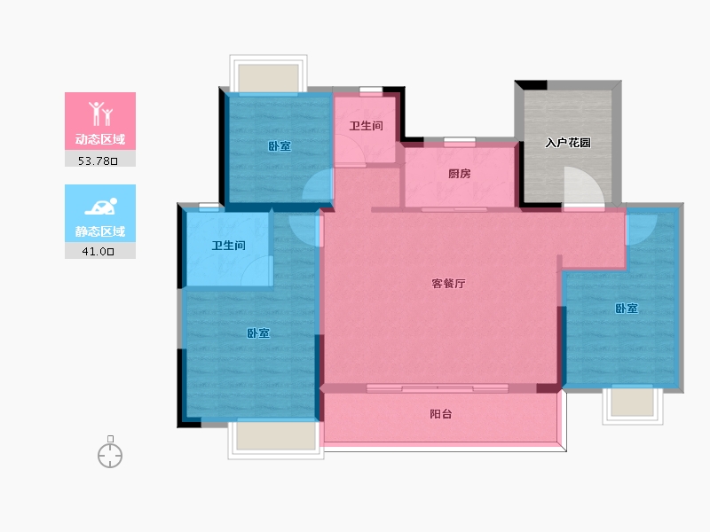 福建省-福州市-奥园鼎新海樾岚庭-92.00-户型库-动静分区