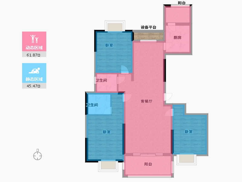 江西省-抚州市-海瑞学府-96.86-户型库-动静分区