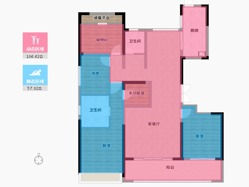 安徽省-合肥市-高速·时代公馆-150.00-户型库-动静分区