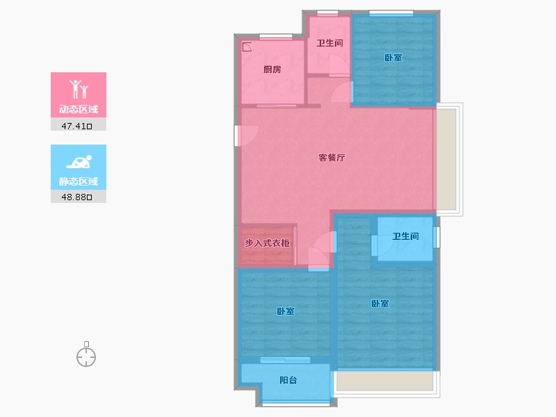 浙江省-湖州市-未来府-86.00-户型库-动静分区