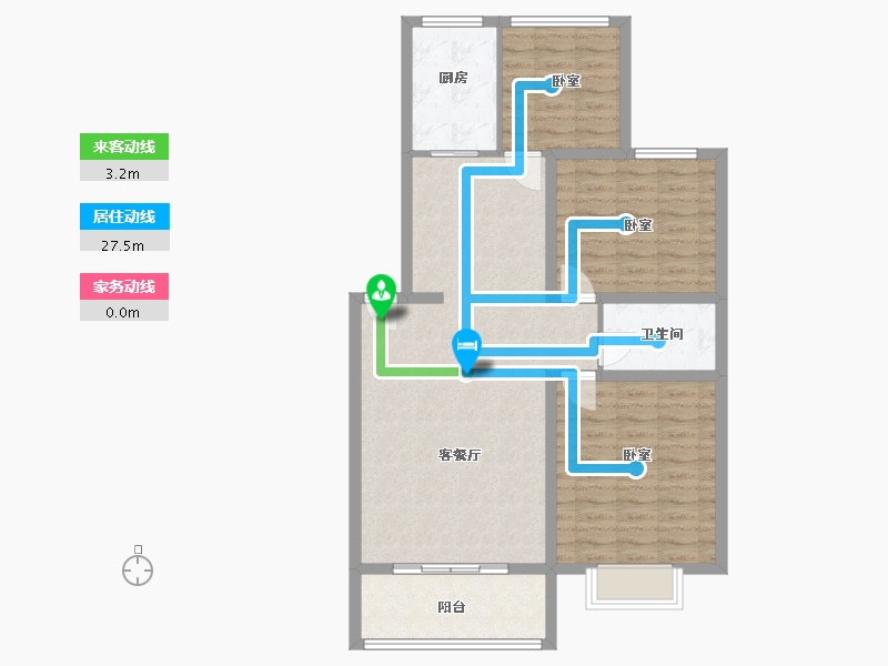 宁夏回族自治区-石嘴山市-望都郡府-93.82-户型库-动静线